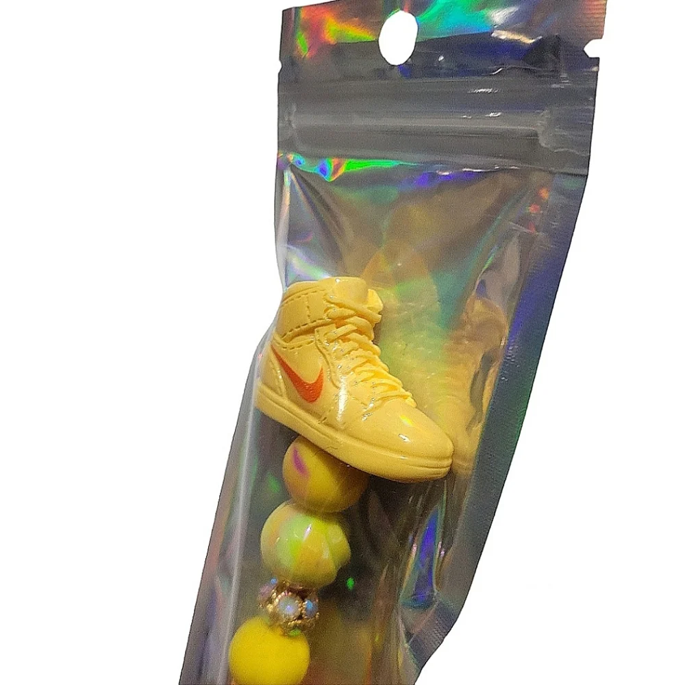 Athletic Sneaker Beaded Ballpoint Twist Pen Topper Yellow
